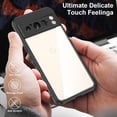 thumbnail image 4 of Designed for Goggle Pixel 8 Pro Case Clear,Shockproof Protection TPU Soft Bumper Military Grade Drop Hard PC Back Protective Slim Phone Crystal Case Cover for Pixel 8 Pro 6.7 inch – Black+Clear, 4 of 14