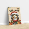 thumbnail image 3 of Merry Christmas Santa Shetland Sheepdog Scarf Twinkling Lights Xmas Holiday Vertical Matte Canvas Poster Sheltie Dog Lover Gifts Wall Art Home Decor - 00022, 3 of 5