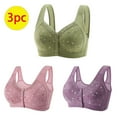 thumbnail image 2 of VEKDONE 3 Pack Bras for Women All Day Comfort Bra, No Wire Jacquard and Mesh Light Padded Bra Push up Bras for Women,Everyday Bras,Full Coverage Bras for Women 3 Piece, 2 of 6