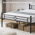 thumbnail image 4 of Sailvan Queen Bed Frame, Metal Bed Frames Queen with Headboard & 12.5'' Under Bed Storage, Heavy Duty Platform Bed, No Box Spring Needed, 1200 lbs Capacity, Black, 4 of 11