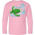 thumbnail image 3 of Inktastic Sea Turtle Swimming Long Sleeve Youth T-Shirt, 3 of 5