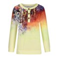 thumbnail image 4 of Qiopertar Mode Femmes Imprimé Col Rond Pull Tops Manches Longues Blouse Confortable Chandail en Molleton Offres de la Semaine Liquidation Moins de 5$ jusqu'à 90 % de Réduction, 4 of 6