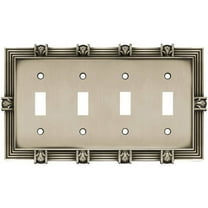 Franklin Brass Pineapple Quad Switch Wall Plate, Available in Multiple Colors