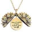 thumbnail image 4 of Collar vintage con girasol que se puede abrir, colgante de acero inoxidable con grabado de doble capa, collar de aleación con girasol, estilo europeo y americano, 4 of 5