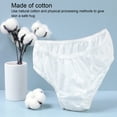 thumbnail image 6 of rygai 5Pcs Women Disposable Panties Solid Color High Waist Stretchy Close Fit Underwear Cotton Crotch Briefs Underpants Women Clothes,White,3XL, 6 of 8
