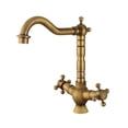thumbnail image 3 of PENIKOKO 1Set Vintage Kitchen Faucet in Golden with Single Handle Mixer Tap, 3 of 7