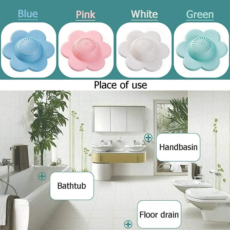 Silicone Hair Filter Sink Strainer - Anti-blocking, Bathtub Shower