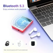 MECHEN M3 Portable MP3 Music Player 64GB with Bluetooth 5.3 Memory Expandable 128GB -Red