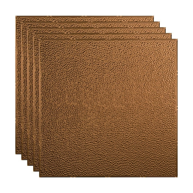 FASÄDE Border Fill Decorative Vinyl 2ft x 2ft Lay in Ceiling Panel in Oil Rubbed Bronze (5 Pack)
