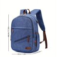 thumbnail image 2 of 1pc Preppy Backpack, Student Computer Bag, Foldable Waterproof Travel Backpack, Business Bag With USB Charging Port For Work, Outdoor Large Capacity Bag For Men, 2 of 5