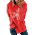 thumbnail image 6 of Atogsazn Womens Christmas Hoodies Casual Fleece Long Sleeve Hooded Sweatshirt Pullover Top Outerwear Clothes with Pocket Red L Fashion, 6 of 6