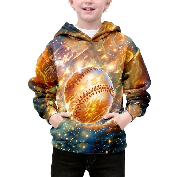 Girls Casual Hoodie Full Print Sweatshirt Kids Pullover Clothes