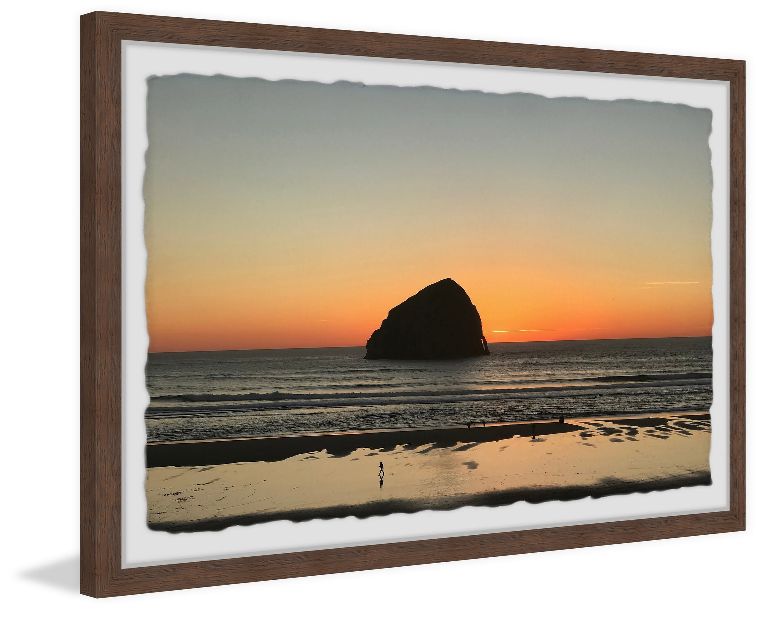 Marmont Hill Dawn Behind the Rock Framed Wall Art, 1.50" x 36.00"
