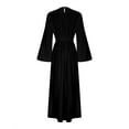 thumbnail image 6 of Women's Dress, Long Sleeve Slim Fit Dress with Flared Trumpet Sleeves and Round Neck for Winter and Daily Wear, 6 of 7