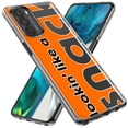 thumbnail image 2 of MUNDAZE Motorola Moto G Stylus 2021 Shockproof Clear Hybrid Protective Phone Case Orange Clear Funny Text Quote Snack Cover, 2 of 5