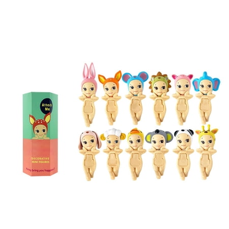 Sonny Angel Animal Series Phone Accessory, Sonny Angel Hippers Blind Box Figures, 1PC Attachable Sonny Angels, Cute Blind Box Figures