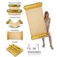 thumbnail image 4 of POZA Inflatable Gold Pool Floats Seating Bundle - Premium Luxurious Loungers Filled With Sparkle Gold Confetti, 36" Tube, 48" Pool Chair, and 56" Water Hammock Set - 3 Pieces Pack, 4 of 7
