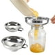 thumbnail image 4 of Embudo Zynic de acero inoxidable (2 piezas), embudo para conservas, boca ancha, embudo para tarros con asa, apto para boca ancha y boca regular, embudo metálico de grado alimenticio para mermeladas, 4 of 8