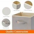 thumbnail image 3 of 16 Packs Storage Cubes, 11 Inch Cube Storage Bins, Foldable Decorative Fabric Storage Baskets for Organizing Home Organizers with Handles for Shelves, Closet, Light Gray, 3 of 8