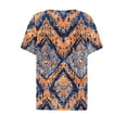 thumbnail image 5 of Staron Womens Summer Shirts Button Down Trendy Shirts Dressy Casual Short Sleeve Basic Spring Summer V Neck Tops Tunic, 5 of 5