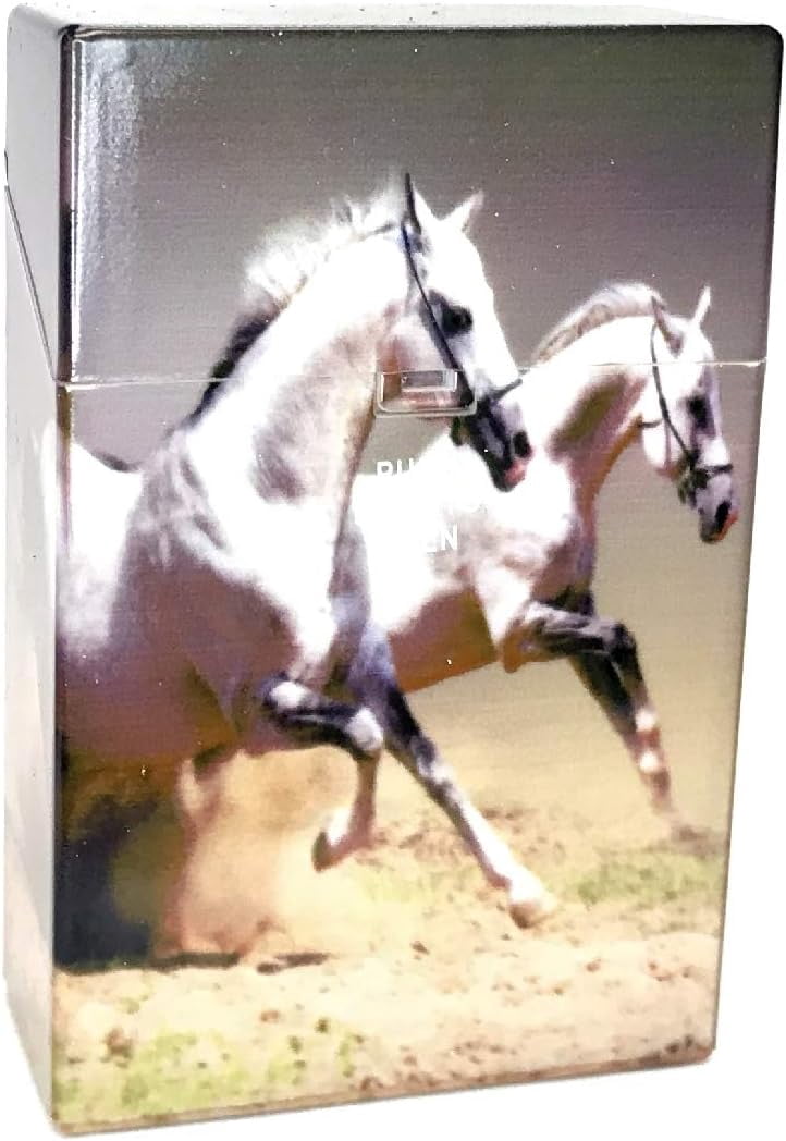 Assorted Horse Stallion Designs Crushprrof Plastic Cigarette Case, , 3116D14 (4)