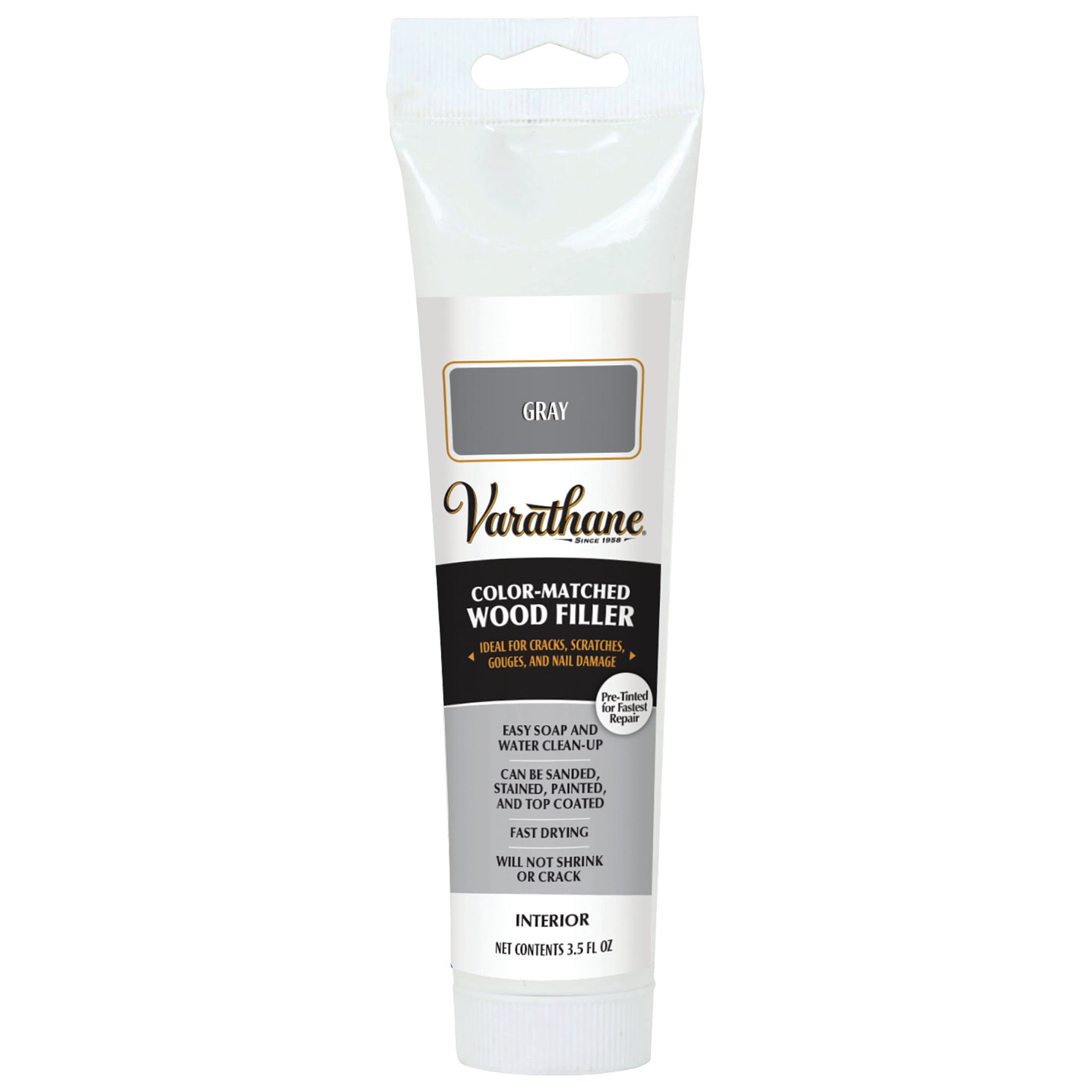 4 Pack, Gray, Varathane Wood Filler-374192, 3.5 oz Tube