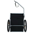 thumbnail image 5 of Large Folding Bike Trailer for Dogs, 120LB Capacity All-Terrain Pet Carrier with Durable Steel Frame, Dog Bike Trailer for Cycling, Jogging, Camping and Outdoor Adventures (Blue+Grey), 5 of 9