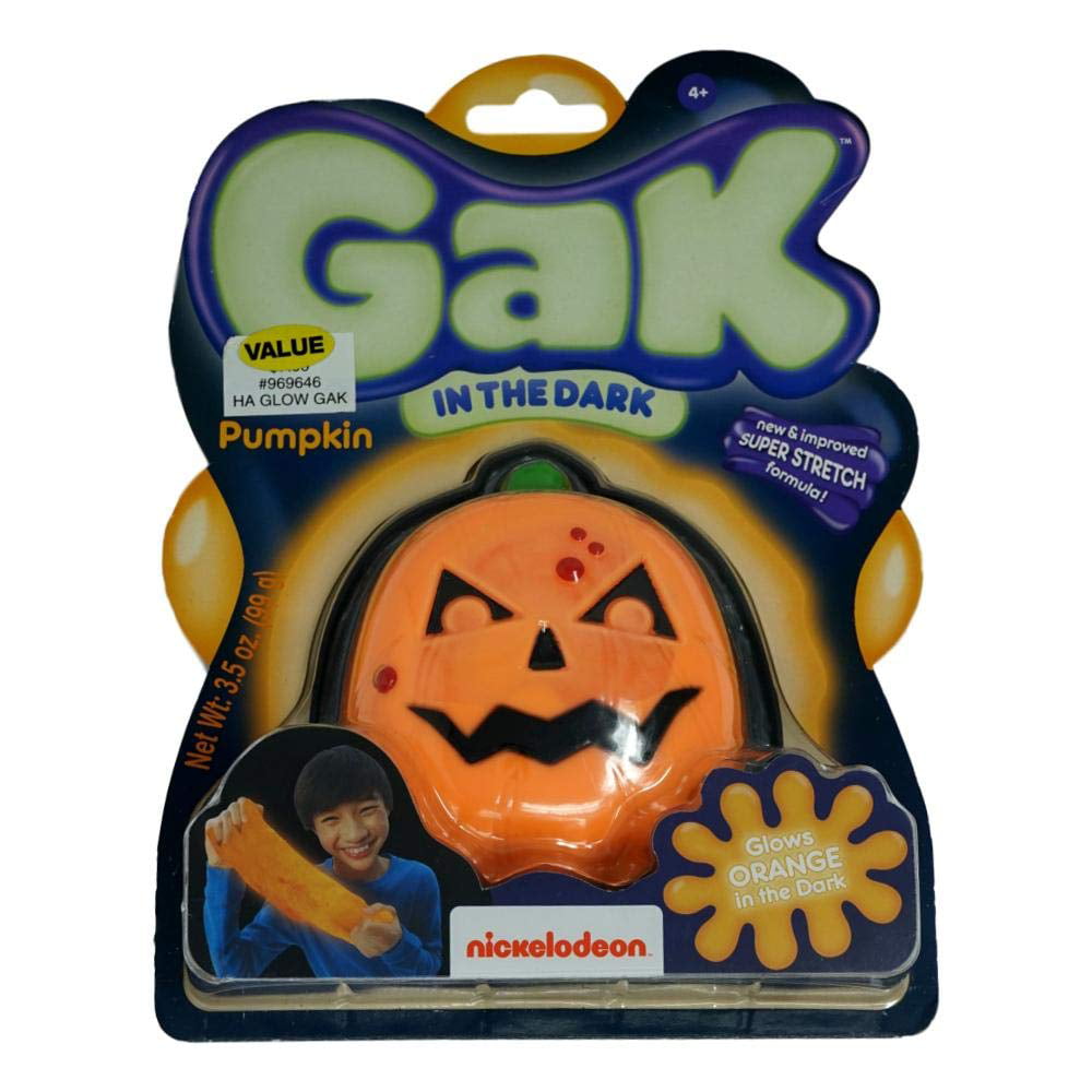Nickelodeon Glow in The Dark Slime Pumpkin and Skull 2 Pack