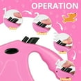 thumbnail image 5 of Mowis Retractable Dog Leash, 16ft Dog Walking Leash for Small Dogs up to 77lbs, Non-Slip Handle - Pink, 5 of 7