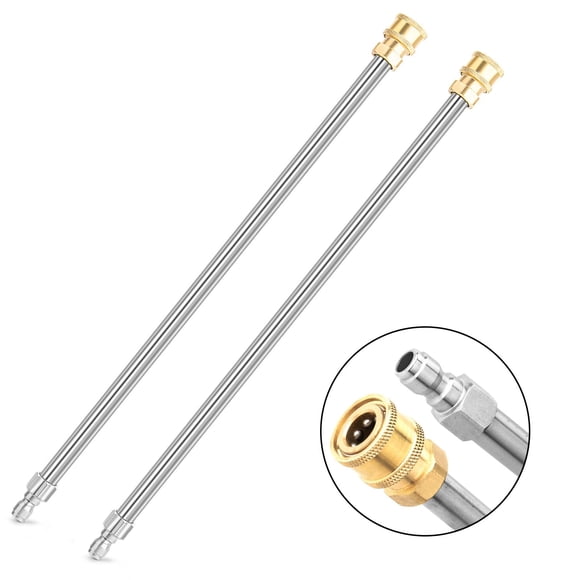 Lanza de extensión para hidrolavadora EARLEAS de 43 cm, paquete de 2, acero inoxidable