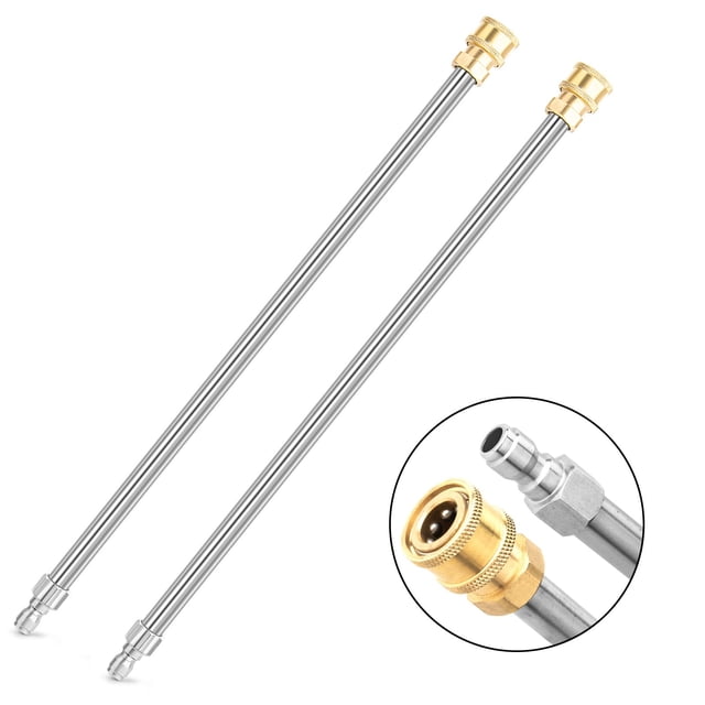Lanza de extensión para hidrolavadora EARLEAS de 43 cm, paquete de 2, acero inoxidable