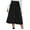 Black, variant on HAiming Women's Corduroy Midi Long Skirt Casual Button Front High Waist A-Line Mid Length Skirts Trendy Spring
