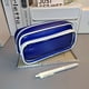 thumbnail image 1 of Estuche de almohada, portalápices de cuero con ventana visible, bolso para bolígrafos, minimalista, para guardar maquillaje en la escuela secundaria, bolsillo visual para lápices., 1 of 3