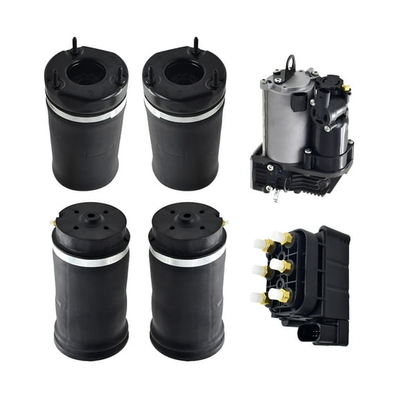 Full Set Front-Rear Air Suspension Spring-Air Suspension Compressor-Solenoid Valve Block For 2007-2012 Mercedes-Benz GL450
