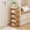 Natural Wood, variant on The 9-Tier No-Assembly Bamboo Rack, No Assembly Required, Tall Narrow Foldable Shoe Organizer, Vertical Shoe Organizer for Small Spaces