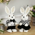 thumbnail image 3 of Northlight Boy Easter Rabbit Figurine in Checkered Jacket - 10", 3 of 6