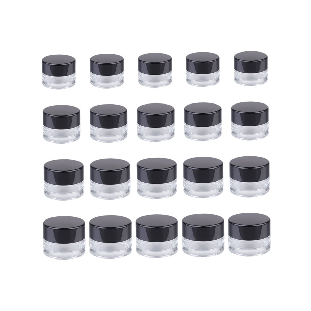 ROMANSENTIAL Small Sample Jars Glass Transparent 20Pcs
