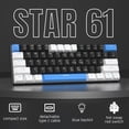 thumbnail image 2 of MageGee 60% Mechanical Gaming Keyboard,White Black Blue Keycaps Gaming Keyboard with Linear Red Switch, Detachable Type-C Cable, 2 of 8