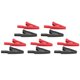 thumbnail image 1 of 5pcs U16 2mm Crocodile Clips with Red and Black Needle Connector Insulated for Electrical Testing, 1 of 1