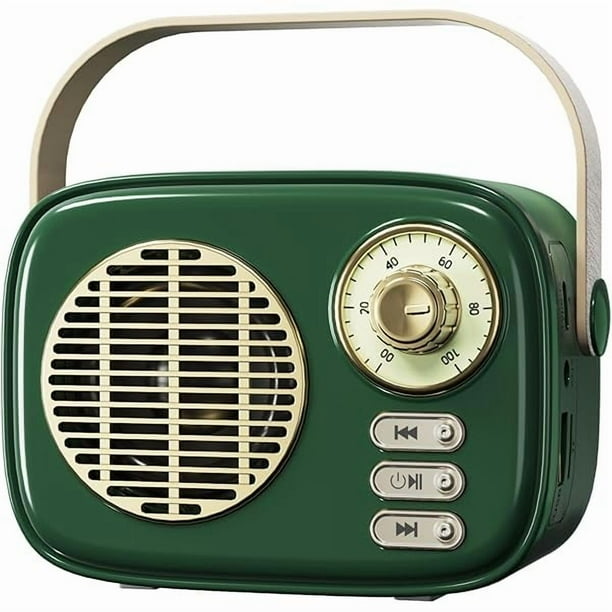 wonima11 Retro Bluetooth Speaker,Vintage Decor,Mini Wireless Bluetooth Speaker,Gifts for Teenage Girls Women,Cute Portable Old Fashion Style for Kitchen Desk Bedroom Office Party (Blue)