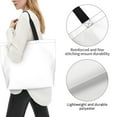 thumbnail image 3 of Balery White Bolsa Tote Estilo Estético con Cremalleras, Bolsa de Hombro, Bolsa de Compras Grande y Plegable, 3 of 8