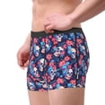 thumbnail image 2 of Kdxio Men's Boxer Briefs with Skull flower blue Print - Comfortable and Breathable Underwear for Everyday Wear, 2 of 5