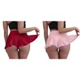thumbnail image 1 of (2-Pack) Rinsvye Ruffled Pants Bikini Mini Short Sleeve Button Up Shirts for Women High Tight Shorts Female Women's Shorts Plus Size Dance Pole Waist Pants, 1 of 7