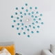 thumbnail image 3 of Decoración de pared, Decoración de pared con diamantes de imitación 3D con purpurina, Decoración de pared clásica y elegante, Decoración del hogar par Azul plateado, 3 of 7