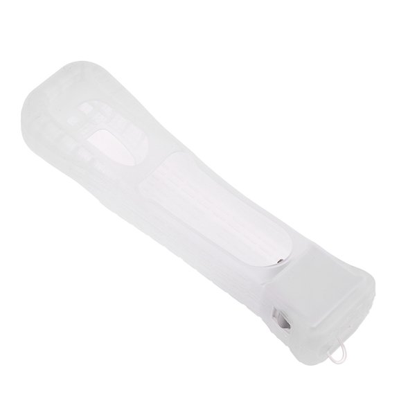 Funda de silicona con adaptador de sensor MotionPlus para control remoto de Nintendo Wii, color blanco