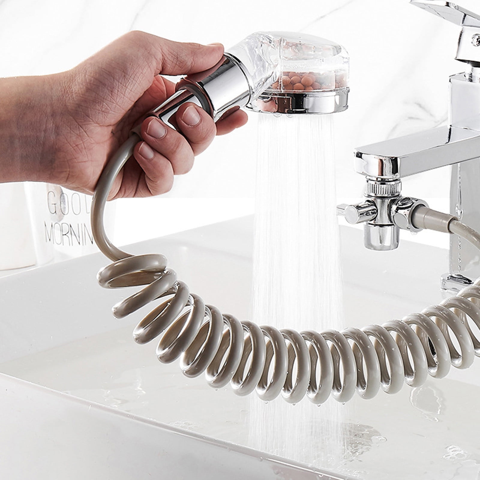 Bathroom Kitchen Hose Basin Shower Hand Held Spray Mixer Spout Faucet Tap Kit US 