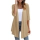 thumbnail image 3 of Sudaderas con capucha para mujer,Cárdigan de manga 3/4 para mujer, suéter informal abierto, mezcla de poliéster suave, para usar en casa, sopatenor, 3 of 9