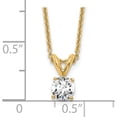 thumbnail image 3 of 14K Yellow Gold Lab Grown Diamond 1/3Ct. Round Si+, H+, Solitaire Necklace Made In United States pm4396-033-lg-18, 3 of 5