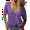 Purple, variant on V Neck Short Sleeve Tops XL