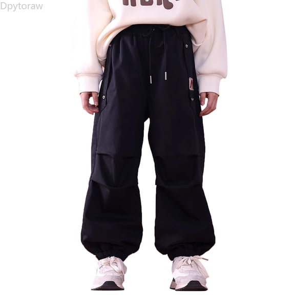 Dpytoraw Boys Pants Drawstring Elastic Sweatpants Active Joggers Fleece Warm Sweatpants For Kids Girls Fleece Pants Size 8-9 Years
